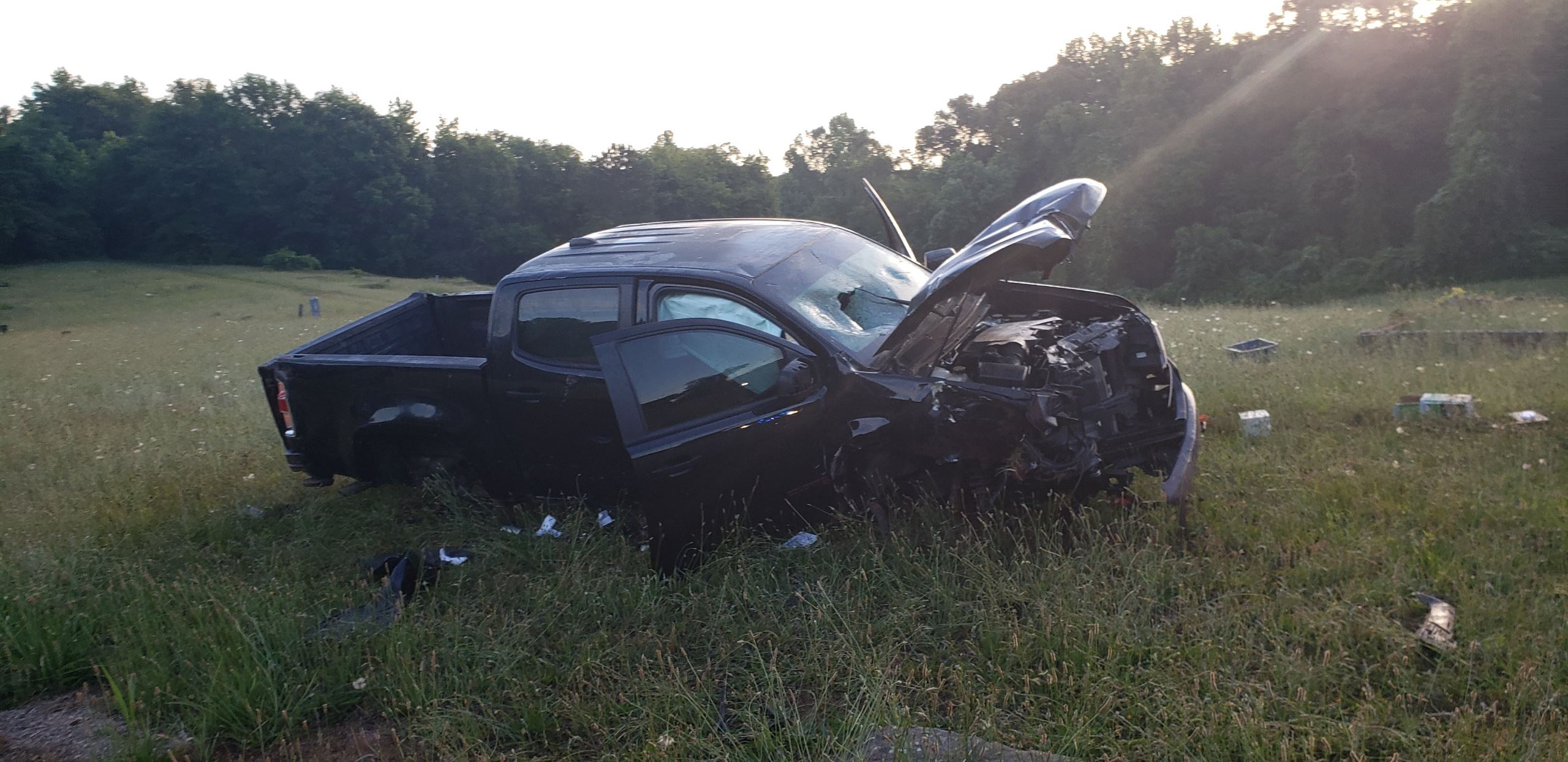 Wrecked Stolen Chev. Colorado